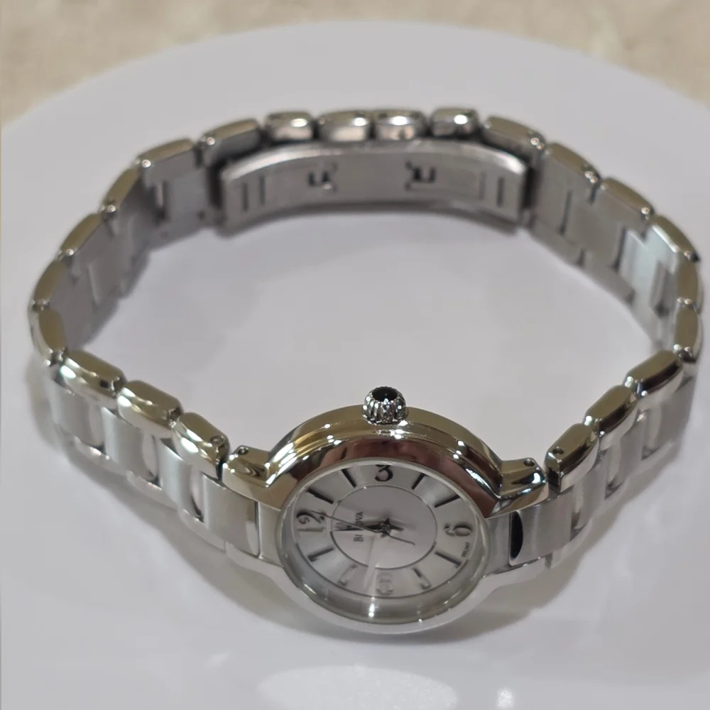 Classic Silver Bulova Women's Dress Collection Easy Read Wrist Watch C860903